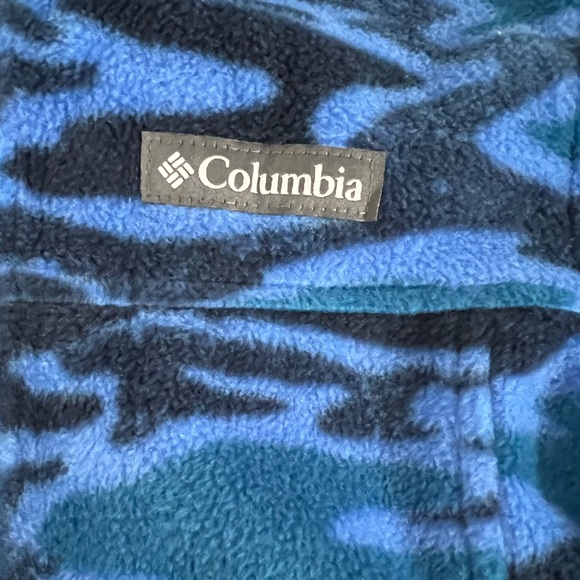 Youth Boys Columbia Fleece Sweater Blue Camouflage size XXS (4/5) - Picture 3 of 6